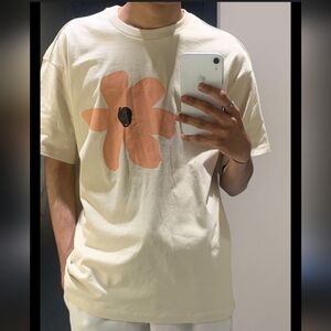 H&M Cream Relaxed Fit T-Shirt